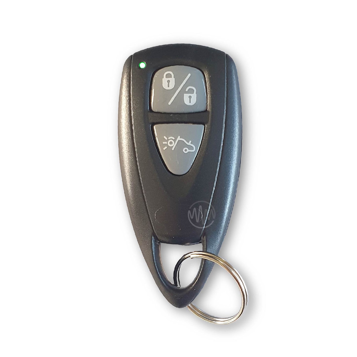 Dynatron TX-111 teardrop shape dark grey car alarm remote with 2 buttons & green led