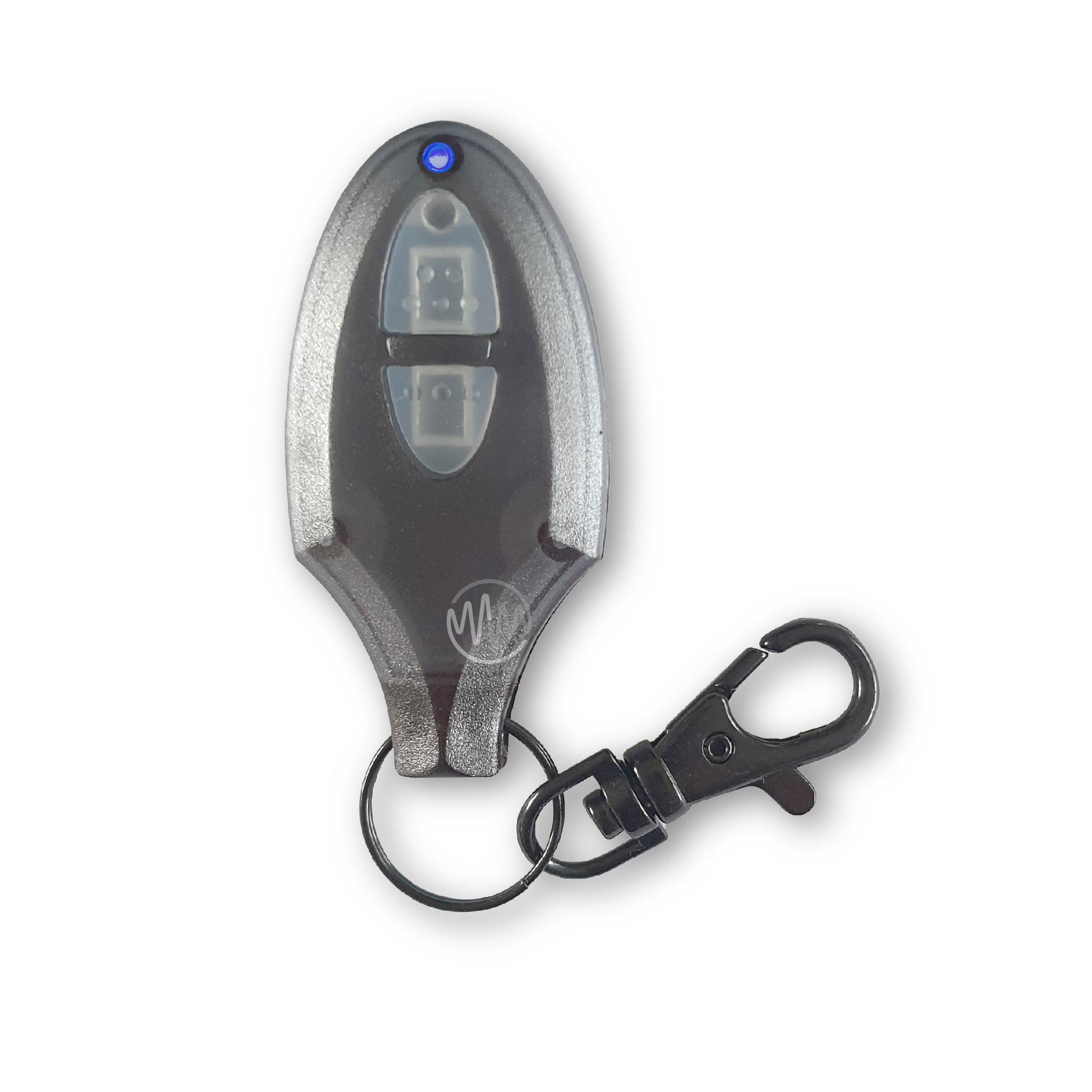 Dynatron TX-11 frosted grey car alarm remote with blue led light