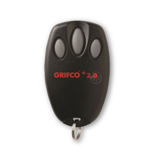 Black bear claw stylised Grifco +2.0 garage & gate remote with 3 grey buttons