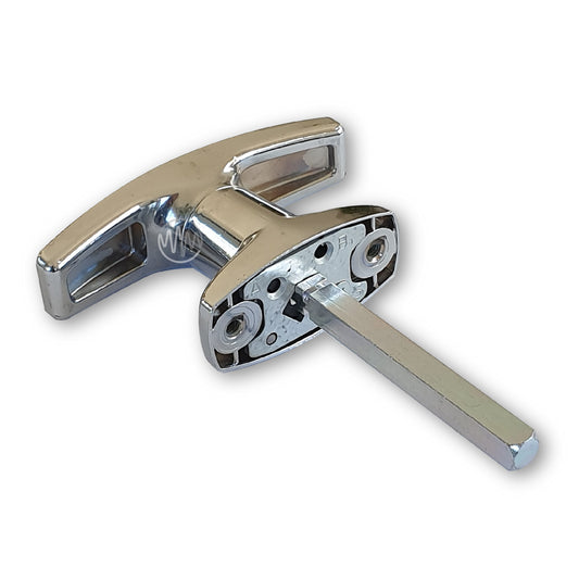 Lock Focus metal rear fix T Handle lock for garage doors back view