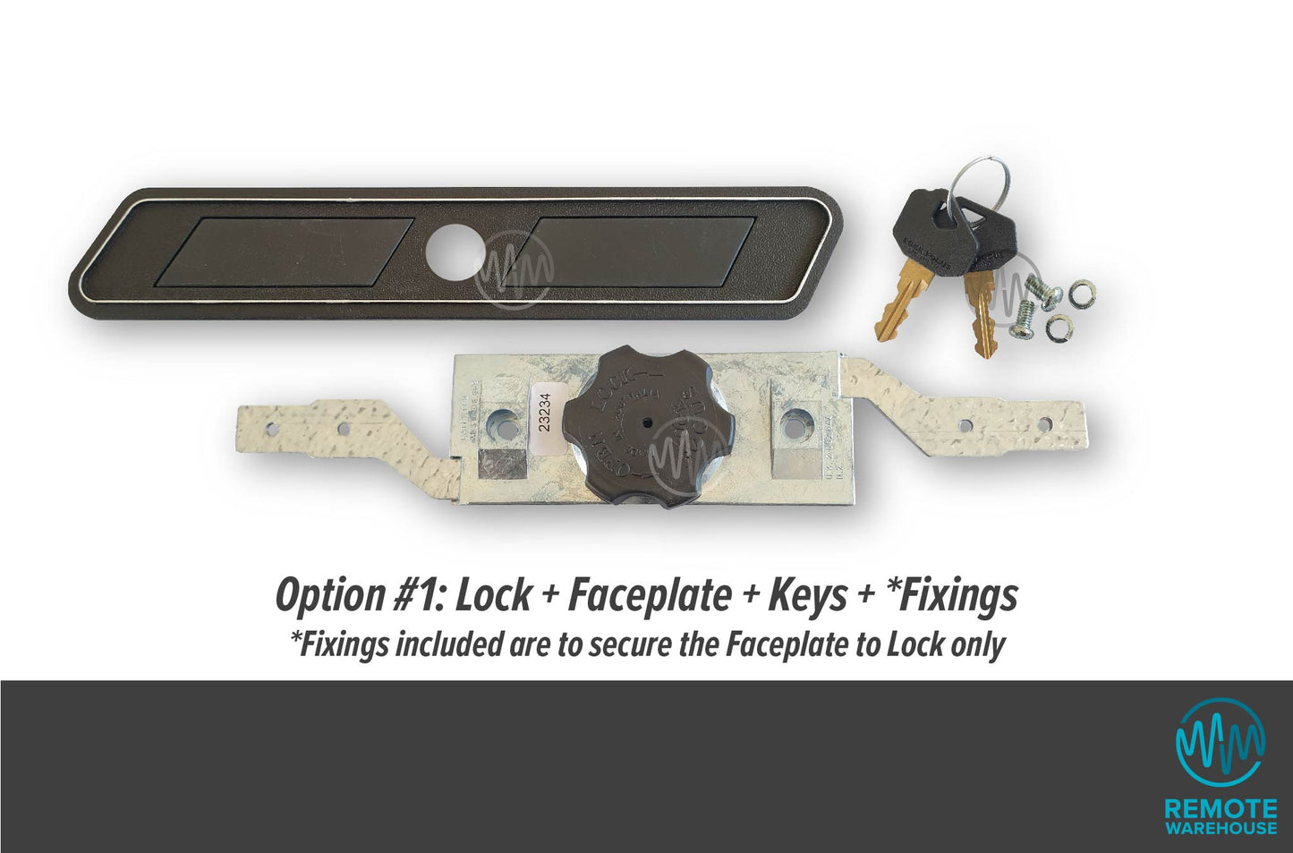 Lock Focus V9: Roller Door Lock W/Face Plate