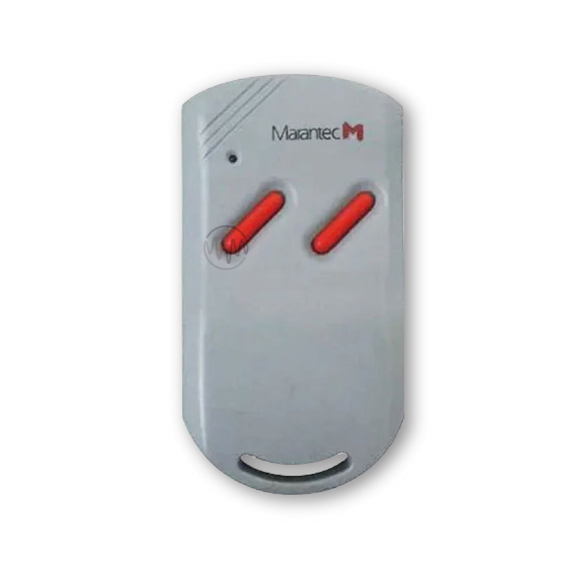 Maranted Digital 212 grey garage & gate remote with 2 long slanted red buttons