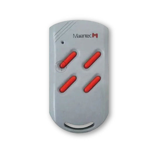 Marantec Digital 214 grey garage & gate remote with 4 thin red slanted buttons