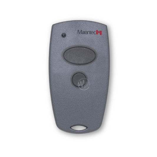 Marantec Digital 302 dark grey gaarge & gate remote with 1 large oval button & 1 small circular button