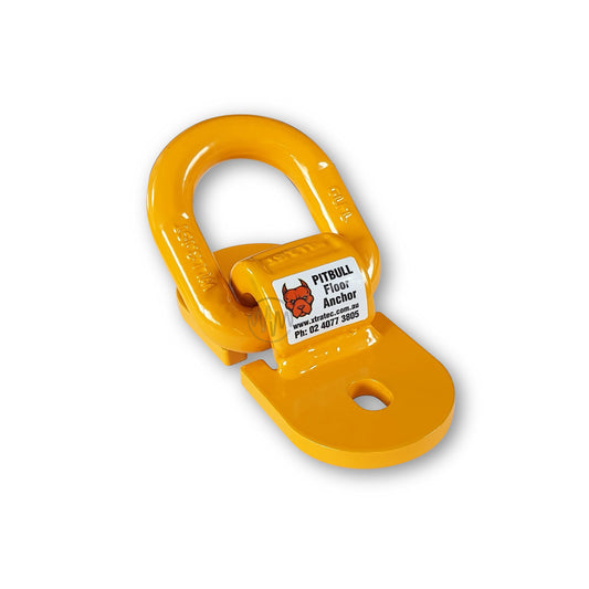 Pitbull brand bright yellow solid metal security floor anchor