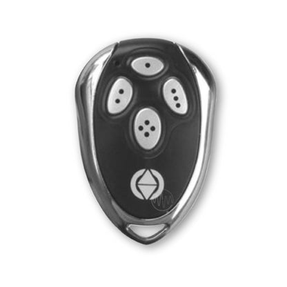 Smart Openers black & chrome remote with logo & 4 with buttons