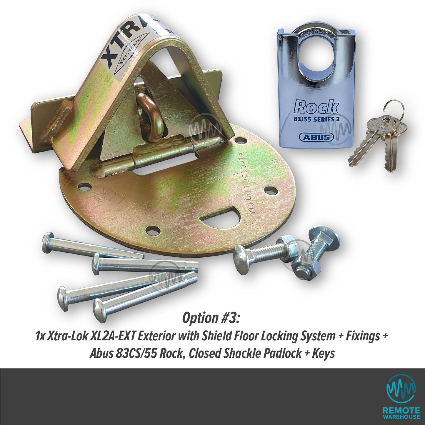 Xtra-Lok XL2A-Ext Locking System: Exterior with Shield