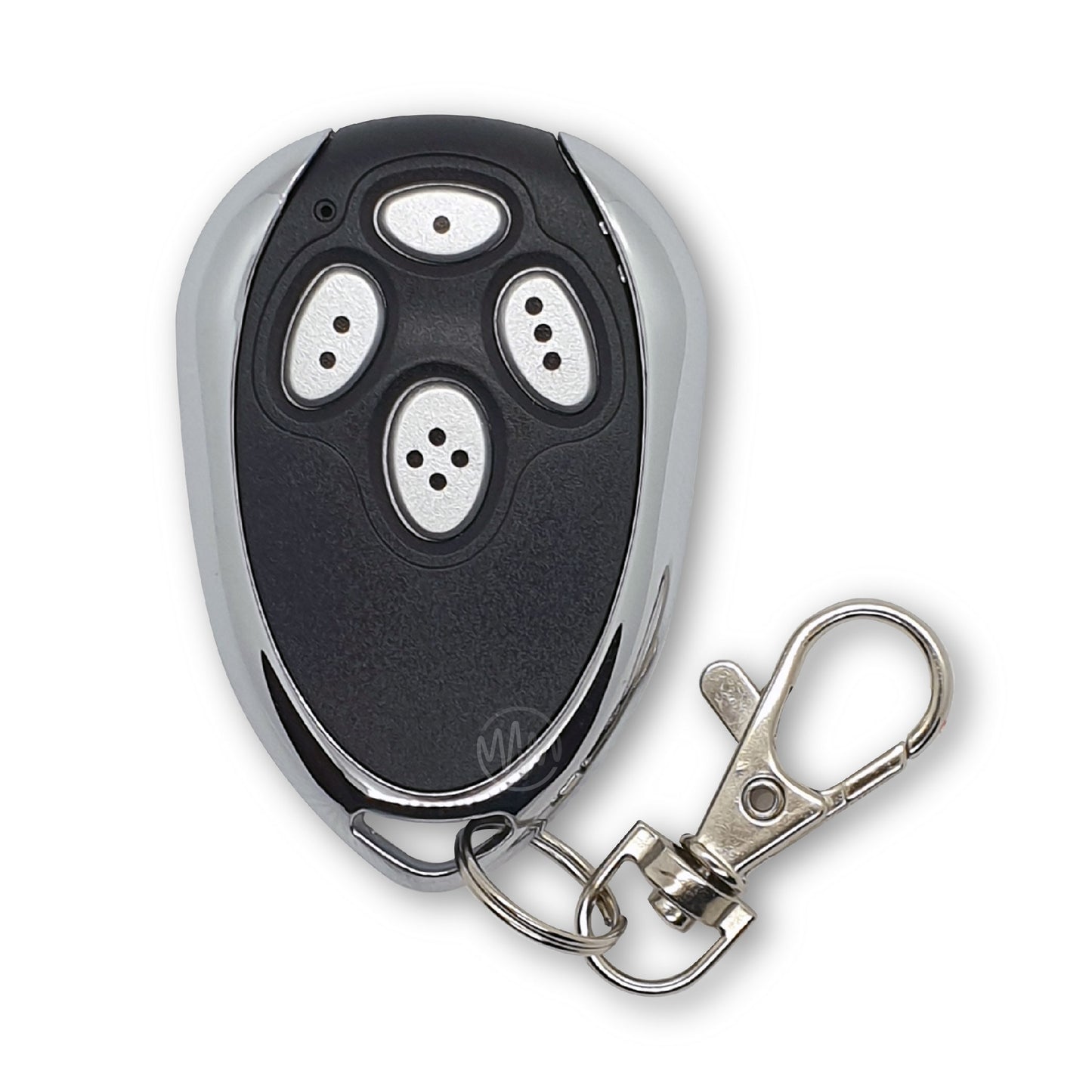 Metal & black teardrop shape 4 button garage remote for Troytec 